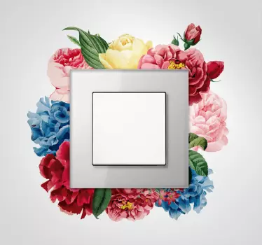 Frühlingsblumen Lichtschalter Sticker - TenStickers