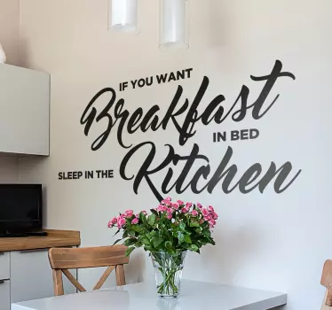 Frühstück im Bett Wandtattoo - TenStickers