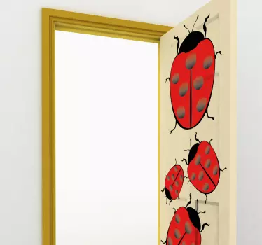 Fünf Marienkäfer Aufkleber - TenStickers