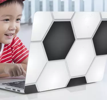 Fußball Muster Laptop Aufkleber - TenStickers
