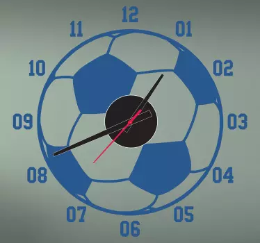 Wandtattoo Fußball Uhr - TenStickers