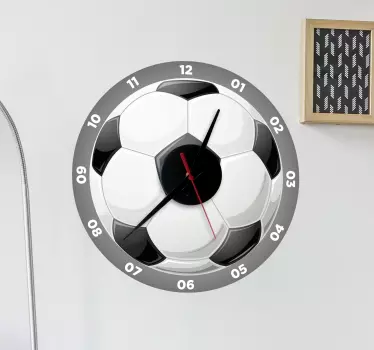 Fußball Uhr Wandtattoo - TenStickers