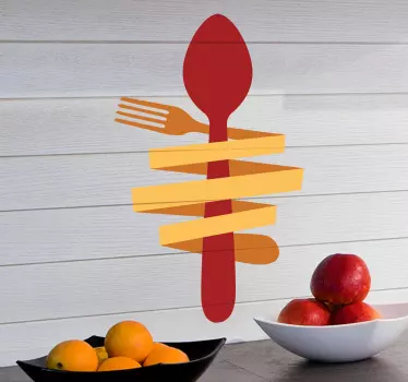 Gabel und Löffel Sticker - TenStickers