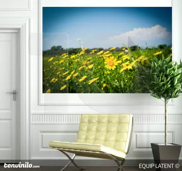 Gelbe Blumenwiese Aufkleber - TenStickers