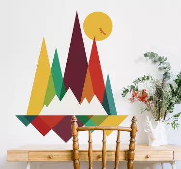 Geometrischer Sticker Berge - TenStickers