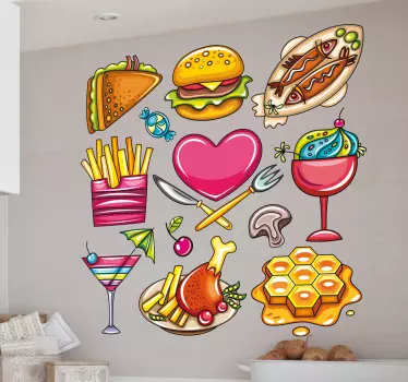Gerichte Sticker - TenStickers
