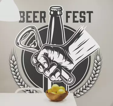 Getränke Aufkleber Bier fest - TenStickers