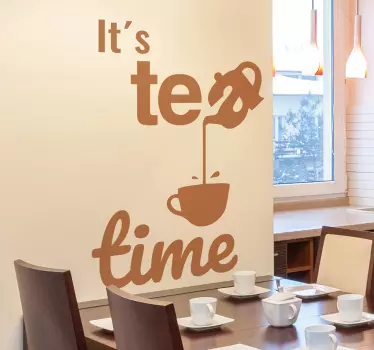 Getränke Aufkleber Text Teezeit - TenStickers