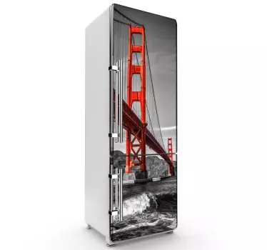 Golden Gate Kühlschrank Aufkleber - TenStickers