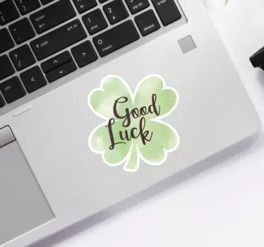 Good Luck Klee Notebook Aufkleber - TenStickers