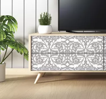 Graues Muster Möbelaufkleber - TenStickers