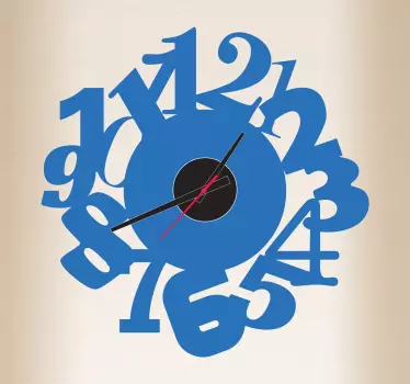 Große Zahlen Uhr Aufkleber - TenStickers
