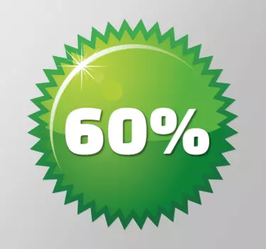 Grüne Kreise mit Zacken Aufkleber - TenStickers