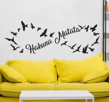 Hakuna Matata Film Zitat Wandtattoo Wohnzimmer - TenStickers