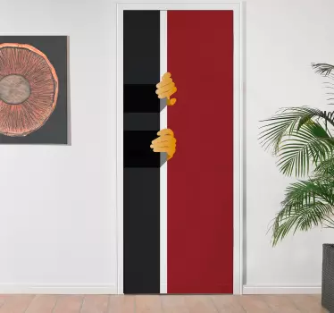 Hände um die Tür Türaufkleber - TenStickers