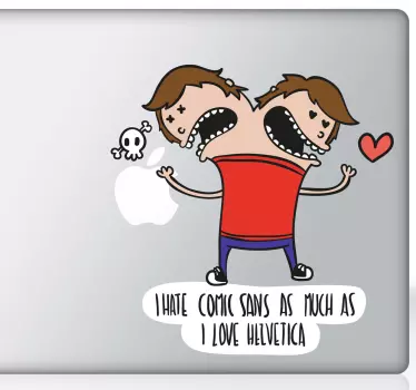 Hate Comic Sans Aufkleber - TenStickers