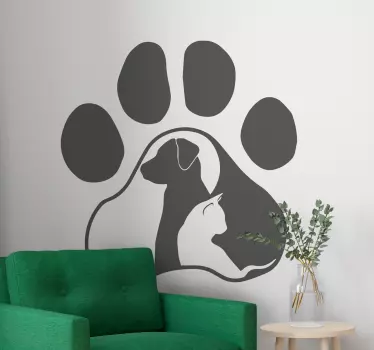 Wandtattoo Haustier Katze und hund  - TenStickers