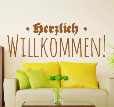 Herzlich Willkommen Sticker - TenStickers