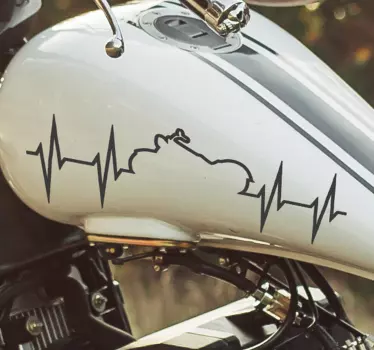 Herzschlag benutzerdefinierte Motorrad Sticker - TenStickers