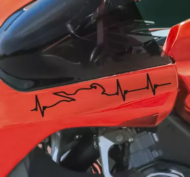 Herzschlag Bike Motorrad Folie - TenStickers