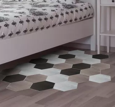Bodenaufkleber Hexagon Muster - TenStickers