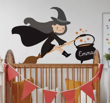 Hexen halloween Kinderzimmer wandtattoo - TenStickers