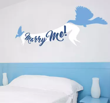 Hochzeitsaufkleber Marry Me - TenStickers