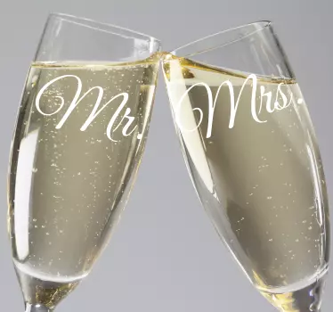 Hochzeitsaufkleber Mr. Mrs. - TenStickers