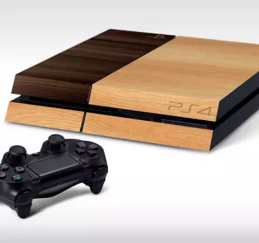 Holz Playstation Sticker - TenStickers