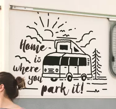 "Home is..." Wohnmobil Aufkleber - TenStickers
