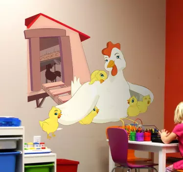 Wandtattoo Kinderzimmer Hühner - TenStickers