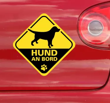Hund an Bord Autoaufkleber - TenStickers