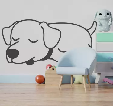 Hund in ruhe Wandtattoo - TenStickers