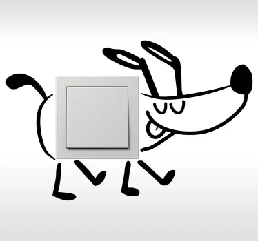 Hund Lichtschalter Aufkleber - TenStickers