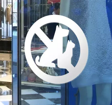 Hunde verboten Schaufensteraufkleber - TenStickers