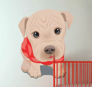 Hundewelpe Aufkleber - TenStickers