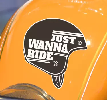 Ich will nur motorradaufkleber fahren - TenStickers