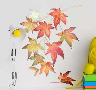 Japanische Ahorn Blätter Pflanzen Wandtattoo - TenStickers