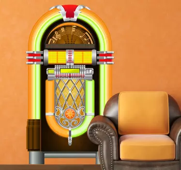 Jukebox Vintage Aufkleber - TenStickers