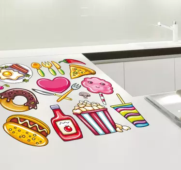 Junk Food Aufkleber - TenStickers