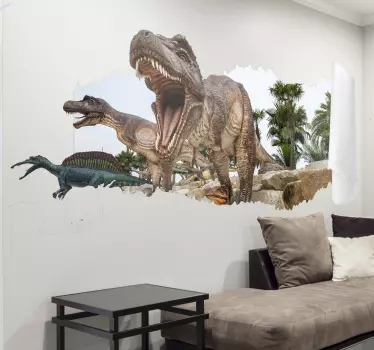 Jurassic parc wanddekor 3d - TenStickers