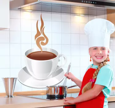 Kaffeetasse Sticker - TenStickers