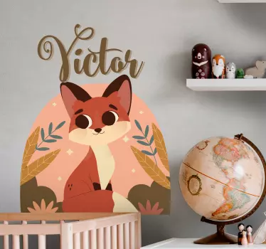 Wandtattoo baby freundlicher fuchs charakter - TenStickers