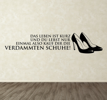 Wandtattoo Wohnzimmer modern Kauf die Schuhe! - TenStickers