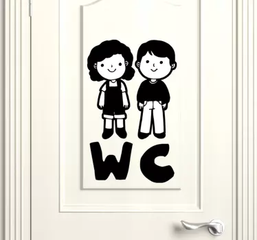 Kinder wc glastür aufkleber - TenStickers