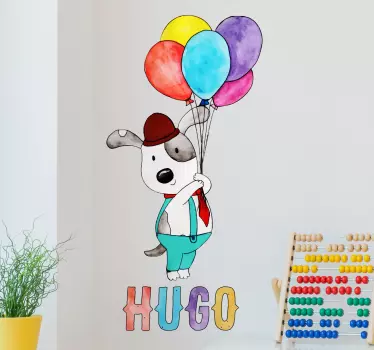 Hund Wandtattoo personalisierbar - TenStickers