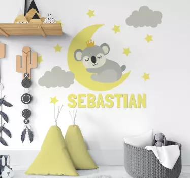 Wandtattoo Kinderzimmer schlafender königskoala - TenStickers