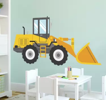 Wandtattoo Kinderzimmer großer Bagger - TenStickers