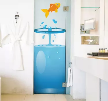 Kindlicher Türaufkleber Fische - TenStickers