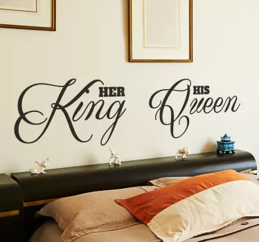 Wandtattoos Schlafzimmer King & Queen - TenStickers